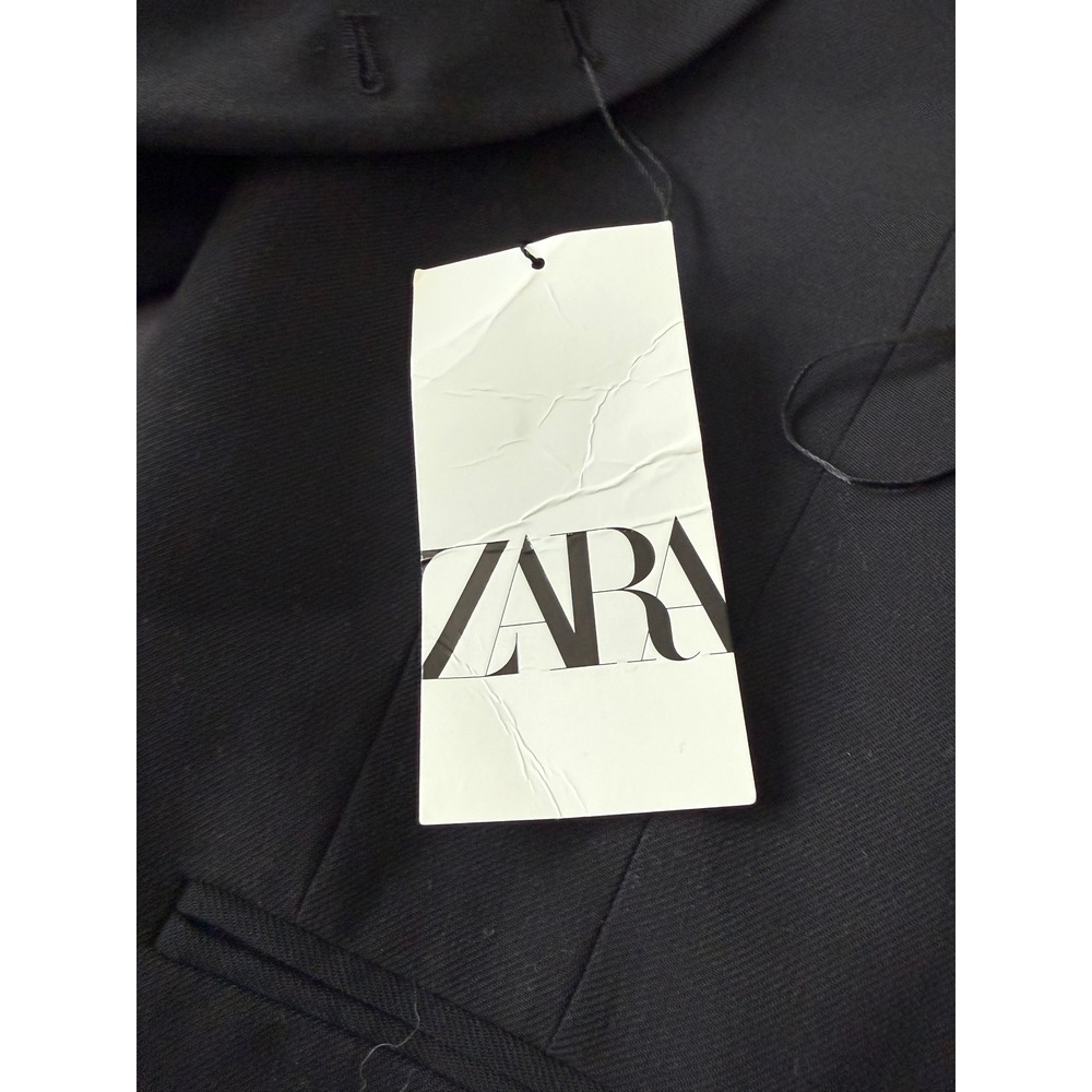 Zara Halter Neck Waistcoat Vest Black Wool Blend 7926/446/800 NWT Size L - Picture 8 of 10
